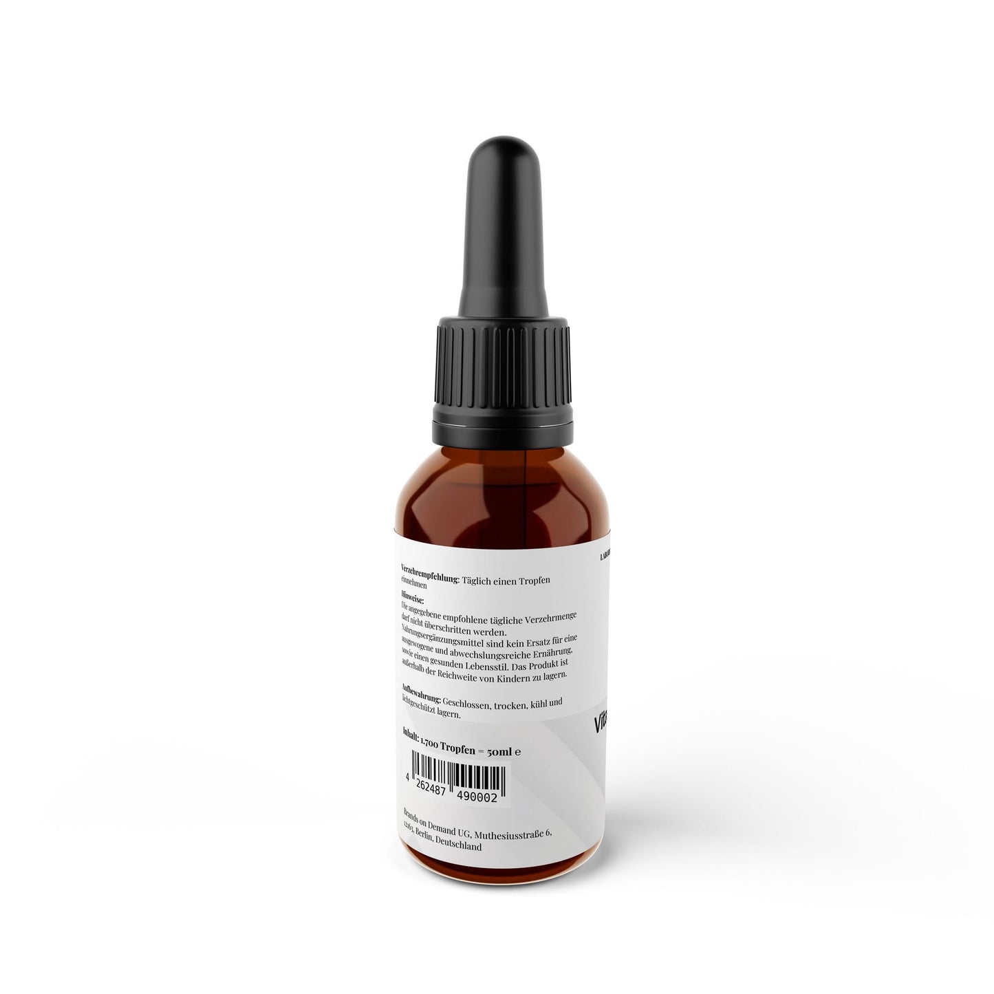 Vitamin D3 + K2 - 1.700 Tropfen (1.000 I.E.) - 50ml | A&J Premium Supplement