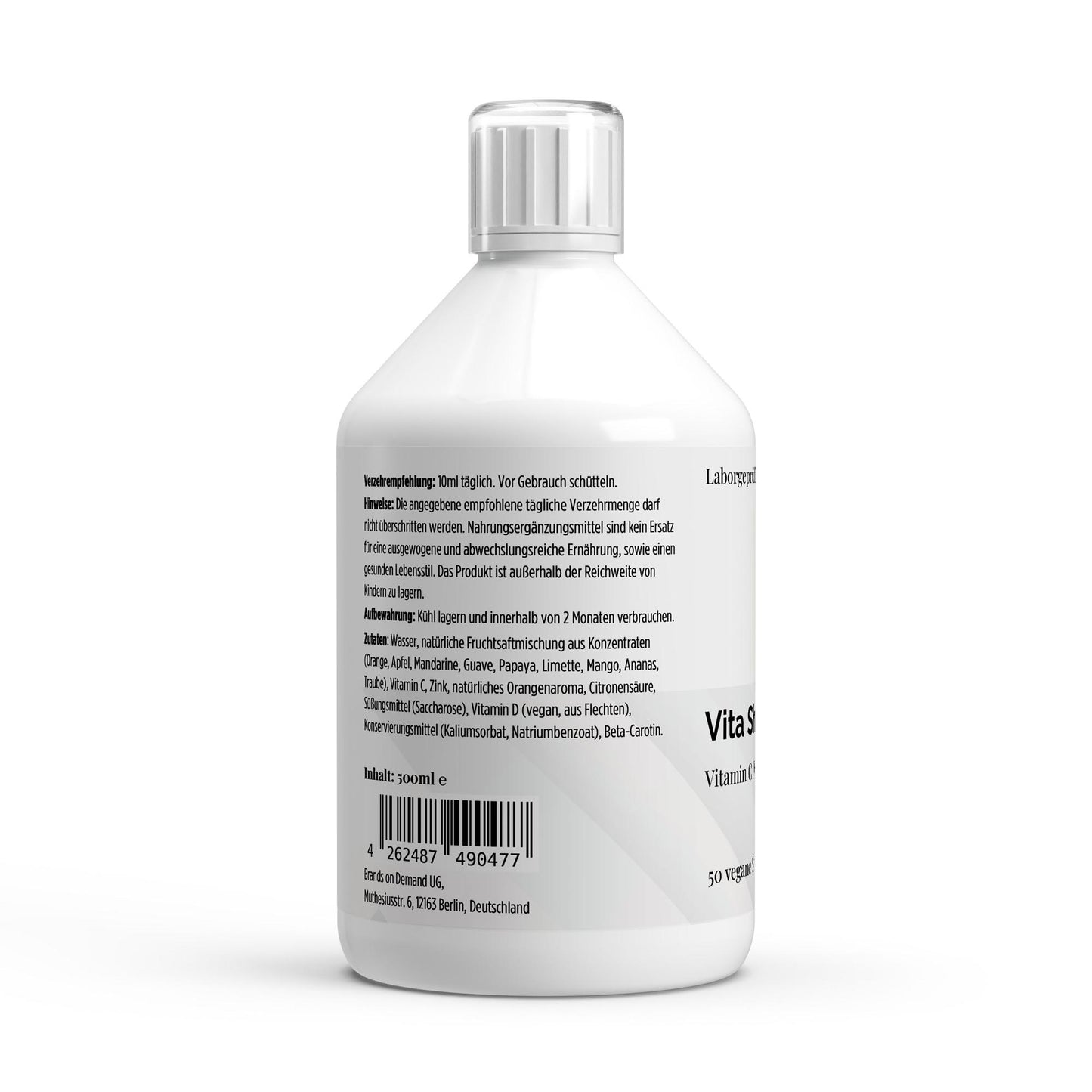 A&J Nutrition Vita Shield PLUS+ Shots Fresh Orange – 500 ml – product details