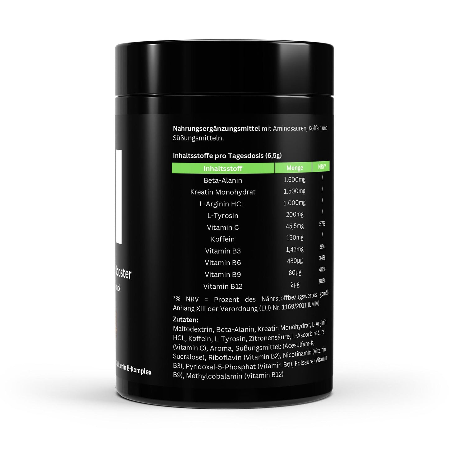 Pre-Workout Booster Apfel - 520g | A&J Premium Supplement