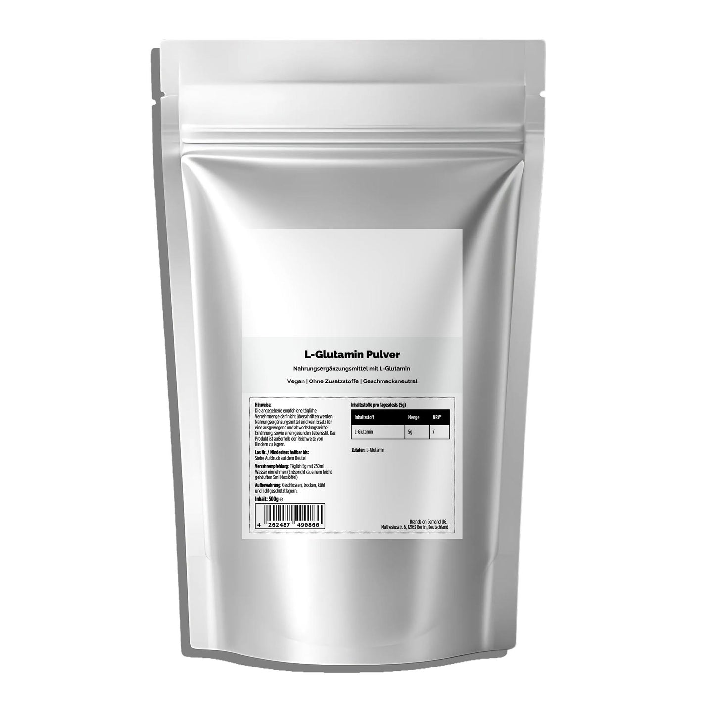 L-Glutamin Pulver Doypack - 500g