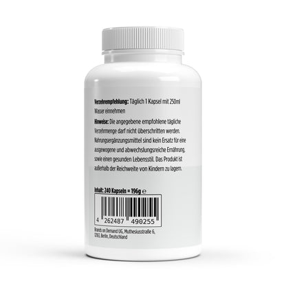 Gepuffertes Vitamin C 500mg + Magnesium - 240 Kapseln