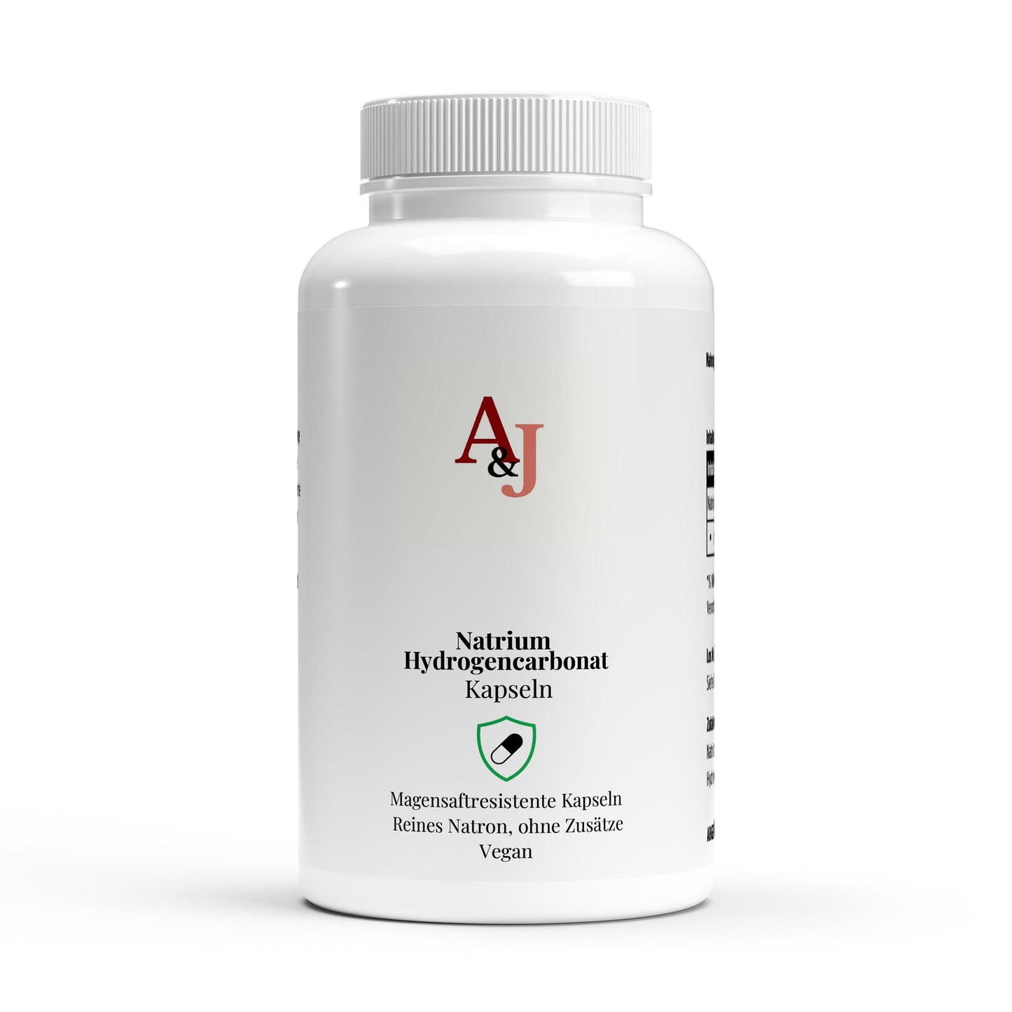 A&J Nutrition Natron magensaftresistent – 120 Kapseln – Produktbild 1