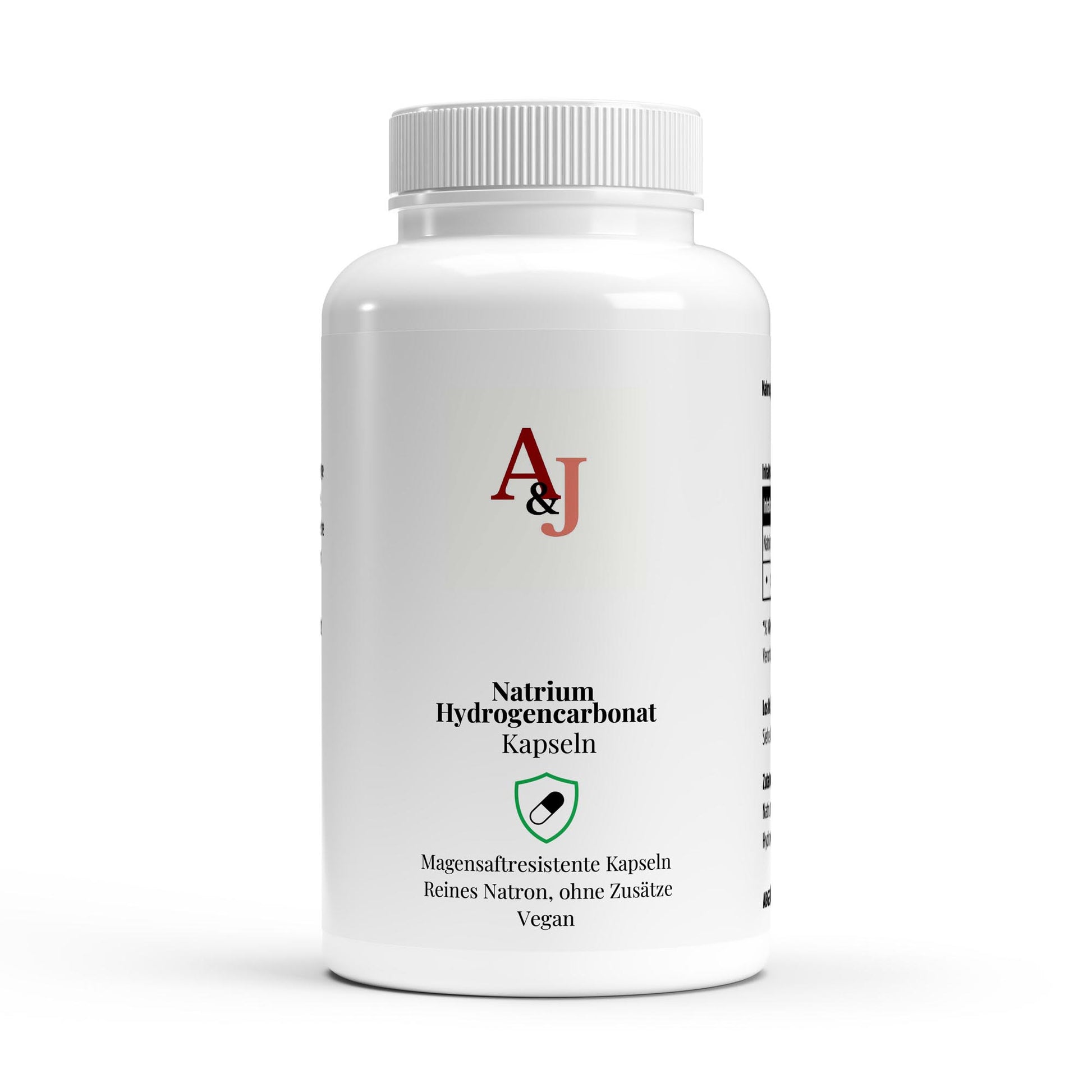A&J Nutrition Natron magensaftresistent – 120 Kapseln – Produktbild 1