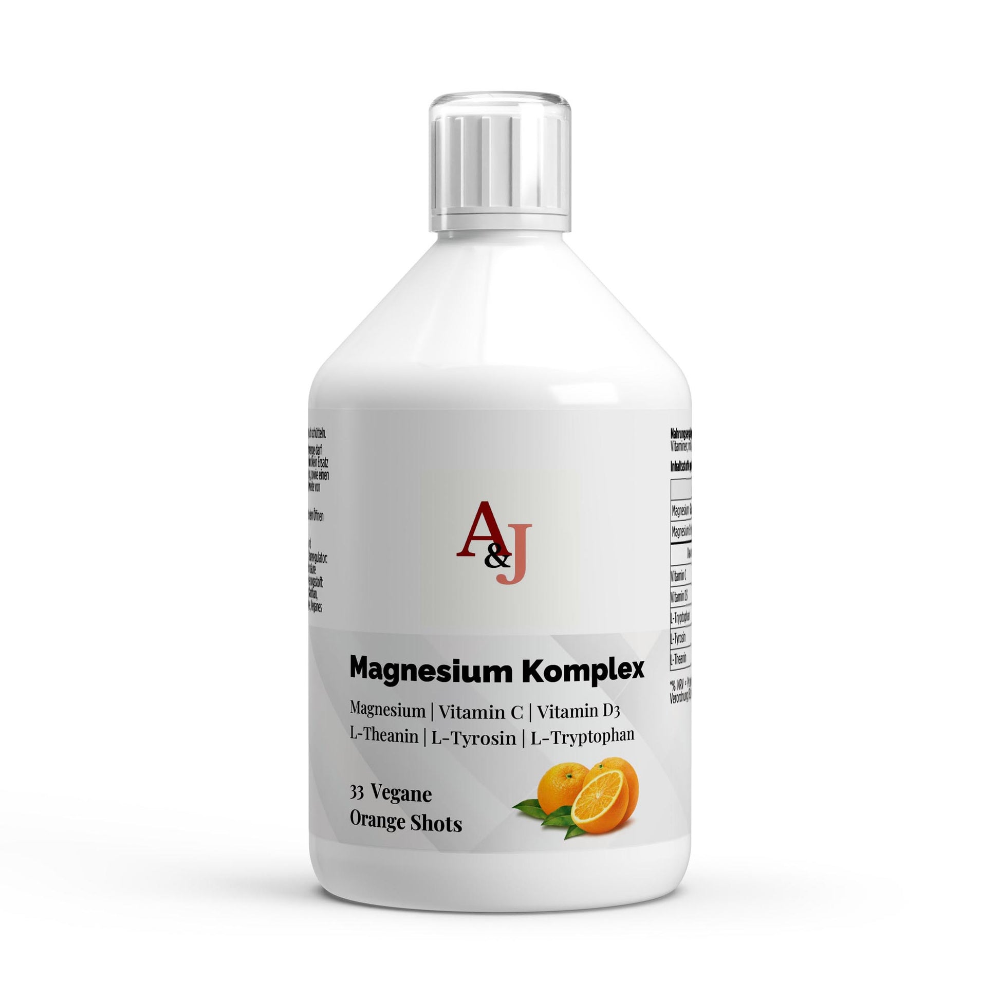 A&J Nutrition Magnesium Komplex Shots PLUS+ – 500 ml – Produktansicht