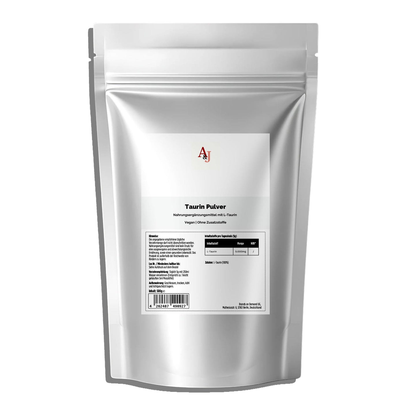 A&J Nutrition Taurine Powder 500 g – product image
