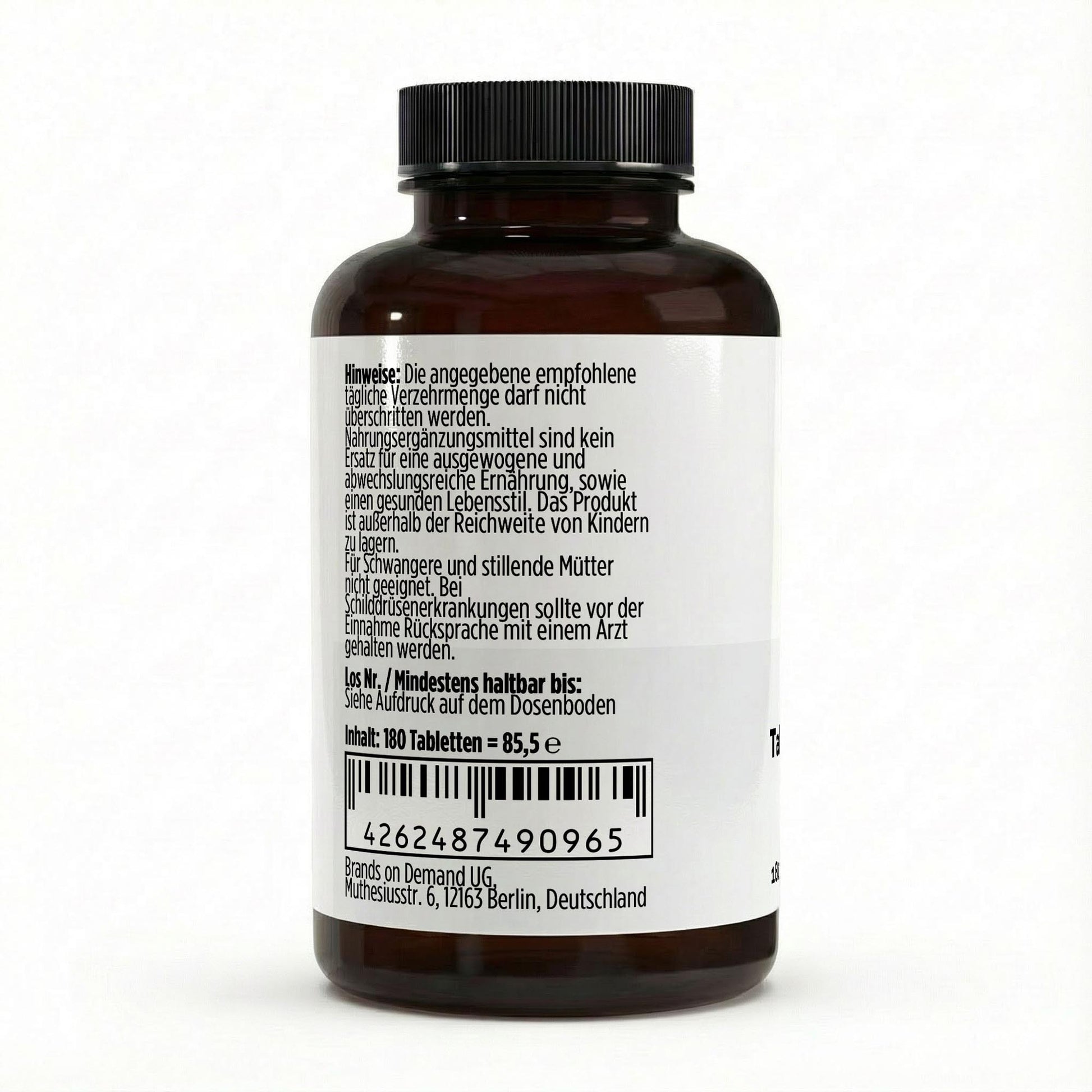 A&J Nutrition Iodine 150 mcg – 180 Vegan Tablets – product details