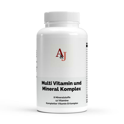 A&J Nutrition Multivitamin & Mineral Complex – 120 Softgels – product view