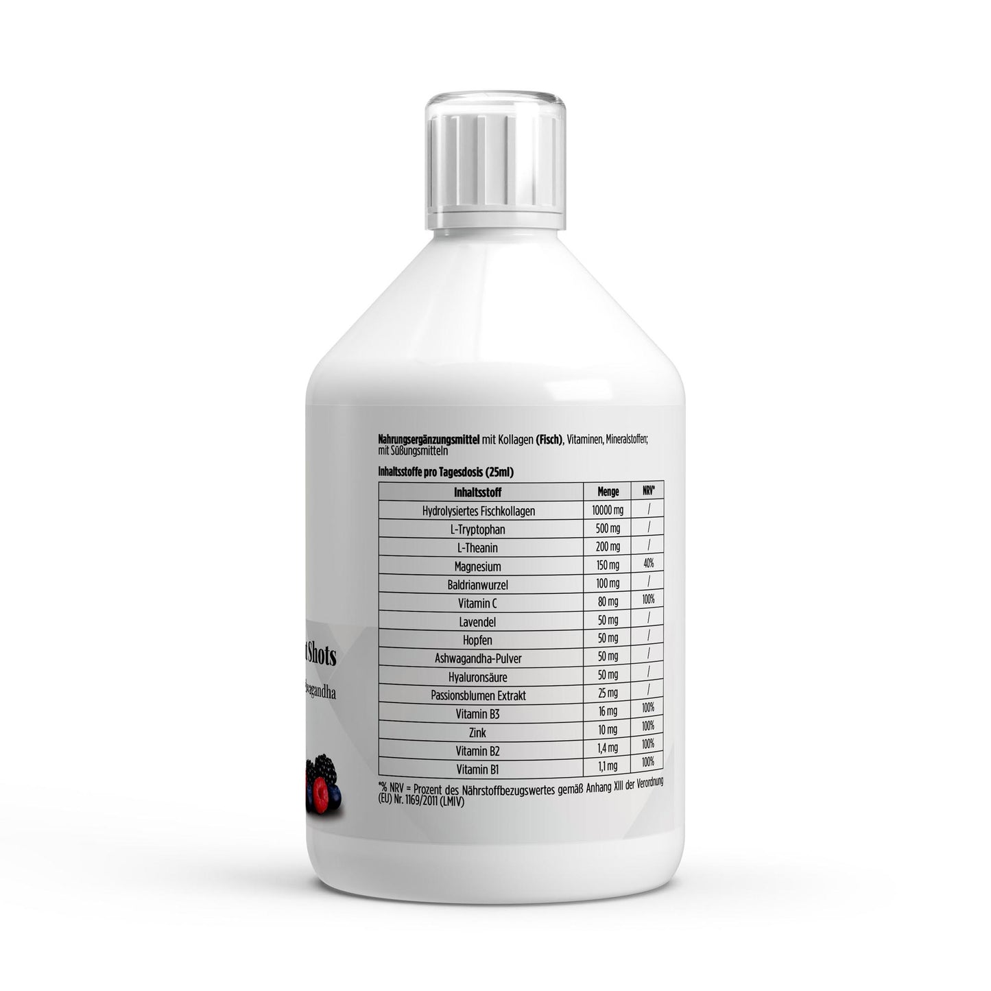 A&J Nutrition Collagen Night PLUS+ – Berry – 20 Shots – 500 ml – Product image 2