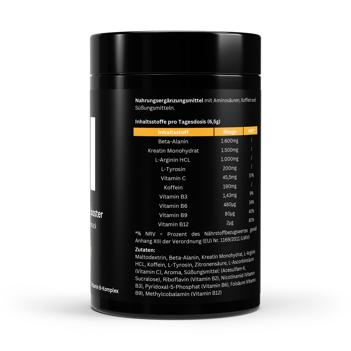 Pre-Workout Booster Orange - 520g | A&J Premium Supplement