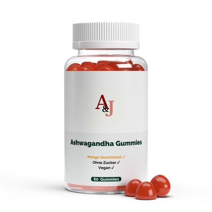 A&J Nutrition Ashwagandha + Vitamin B6 Gummies – Mango – 60 Pieces – Product image 4