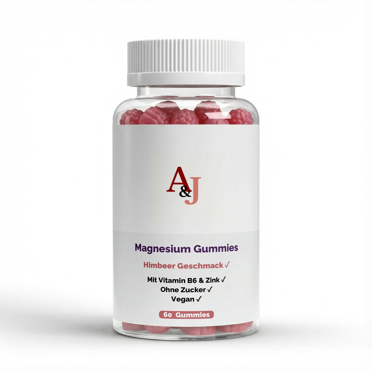 A&J Nutrition Magnesium + Zinc + Vitamin B6 Gummies – 60 Gummies – product view