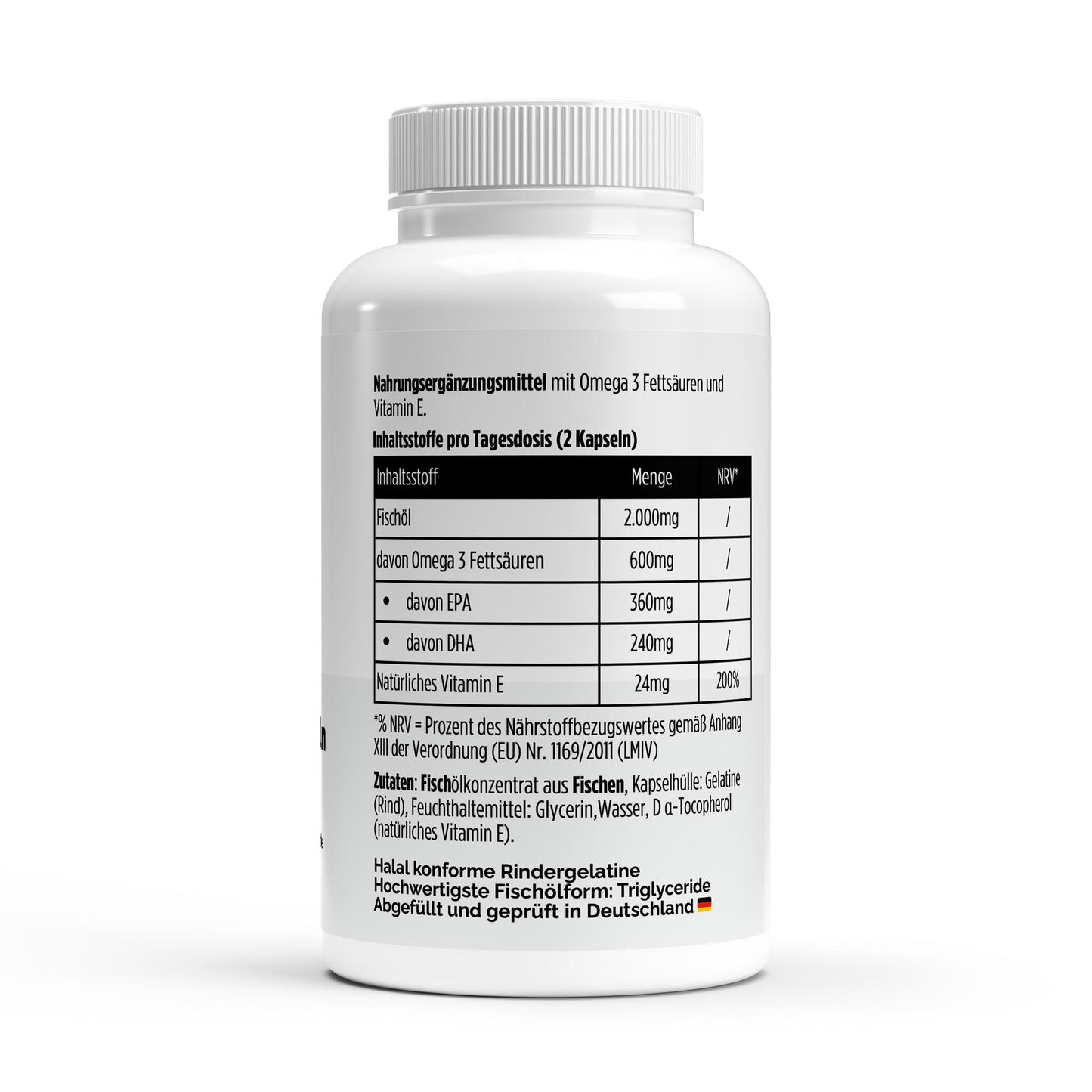 A&J Nutrition Omega-3 Triglyceride 18/12 with Halal Gelatin – 120 Softgels – additional product view