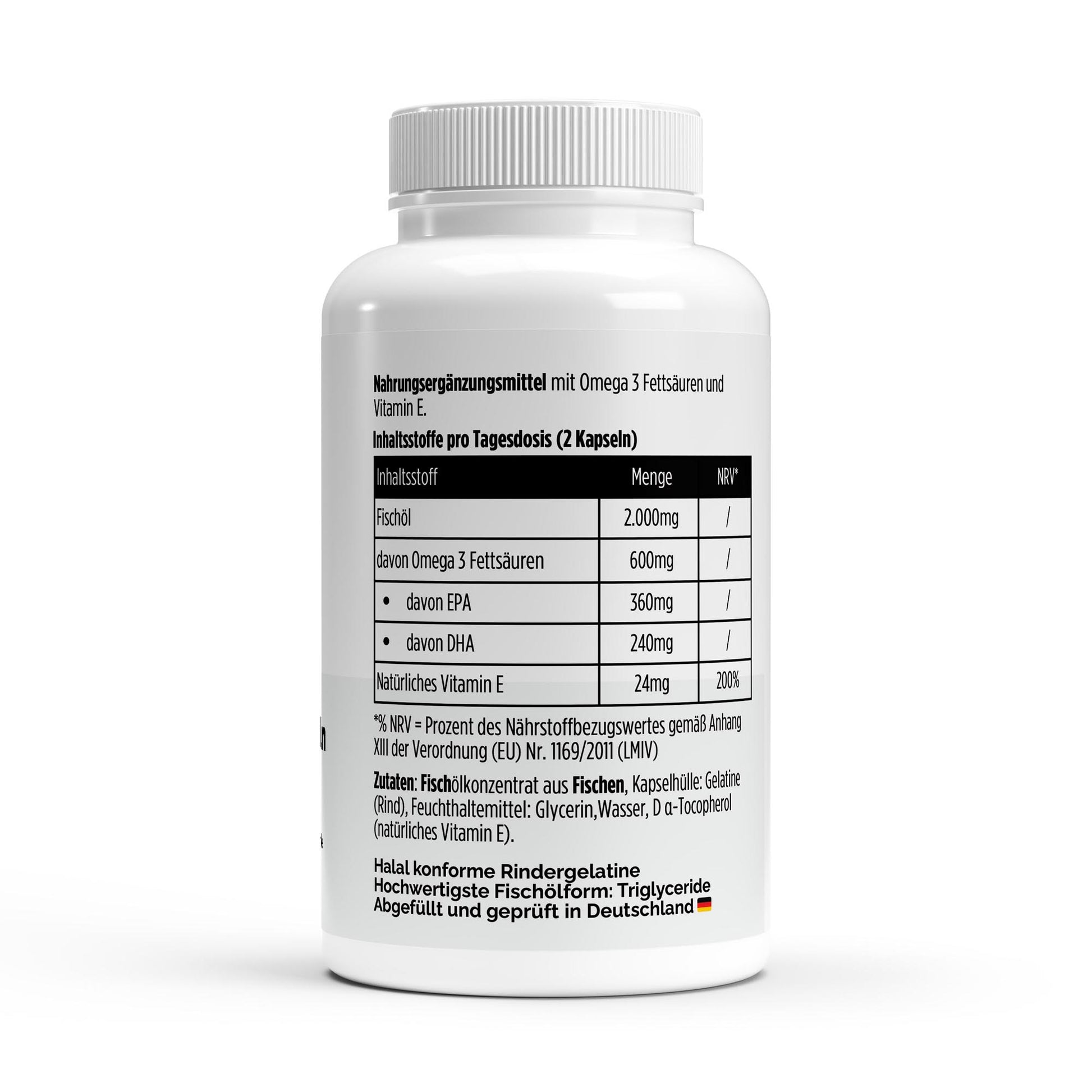 A&J Nutrition Omega-3 Triglyceride 18/12 with Halal Gelatin – 120 Softgels – additional product view