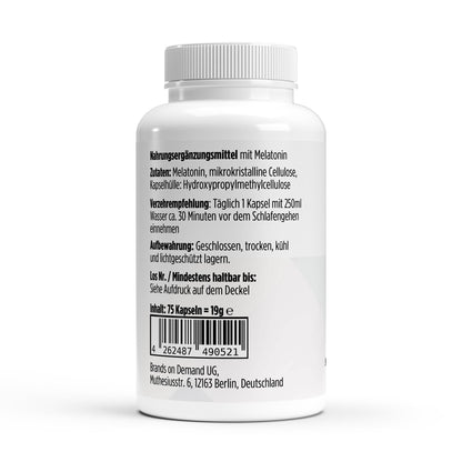 A&J Nutrition Melatonin 1 mg – 75 Capsules – Product image 3