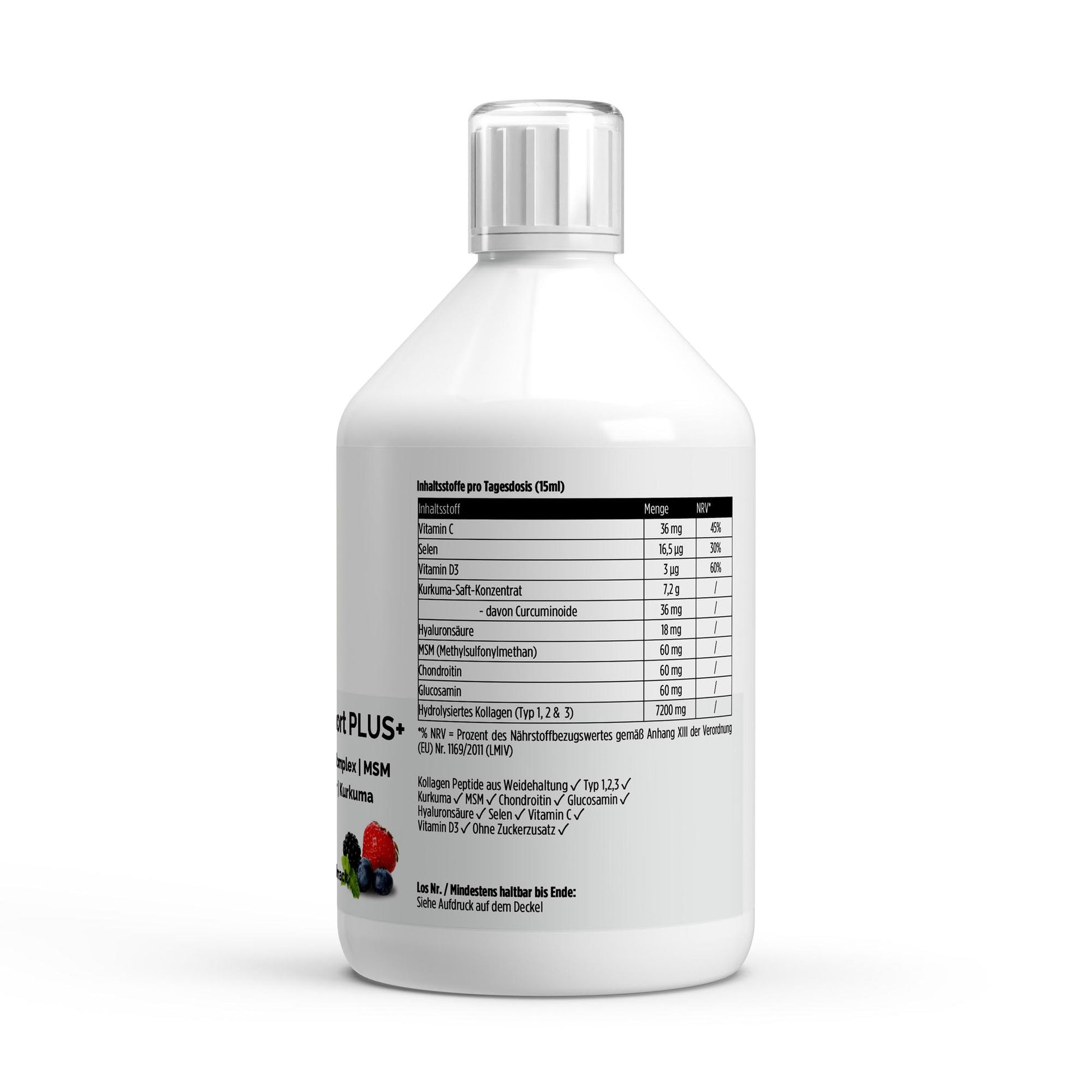 A&J Nutrition Collagen Support PLUS+ – Wild Berry – 33 Shots – 500 ml – Product image 2