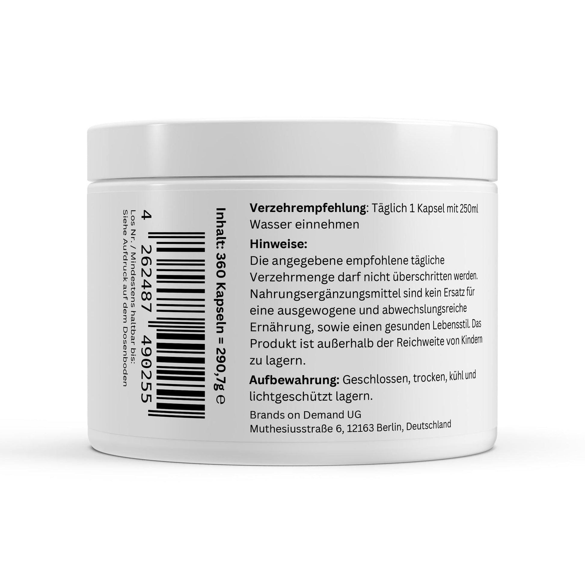 Gepuffertes Vitamin C 500mg - 360 Kapseln | A&J Premium Supplement