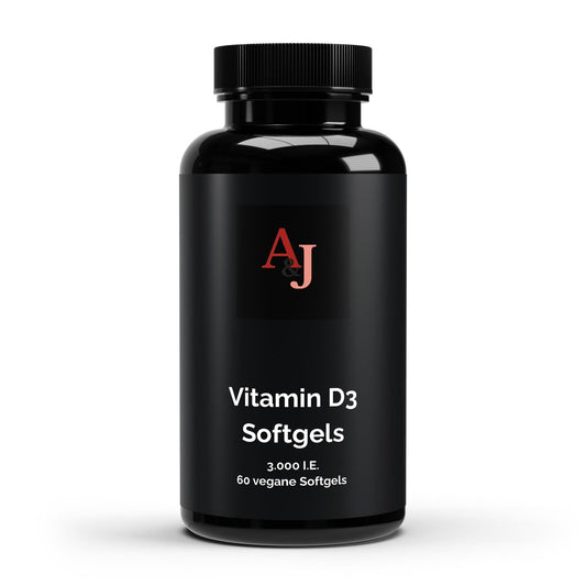 A&J Nutrition Vitamin D3 3,000 IU – 60 Vegan Softgels – product view
