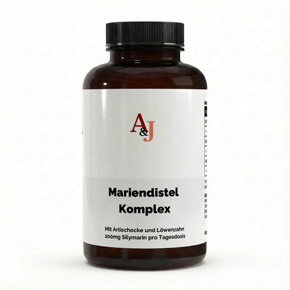 A&J Nutrition Mariendistel + Artischocke + Löwenzahn Komplex – 120 Kapseln – Produktbild 1