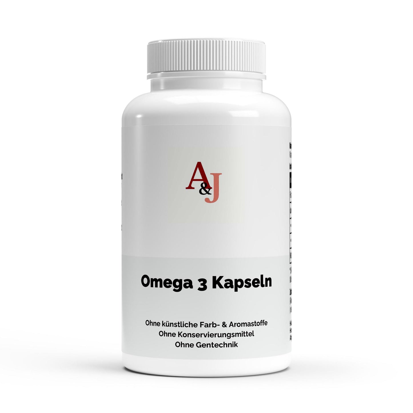 A&J Nutrition Omega-3 Triglyceride 18/12 with Halal Gelatin – 120 Softgels – product view