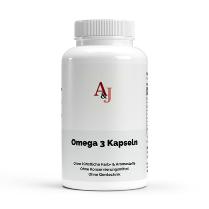 A&J Nutrition Omega-3 Triglyceride 18/12 with Halal Gelatin – 120 Softgels – product view