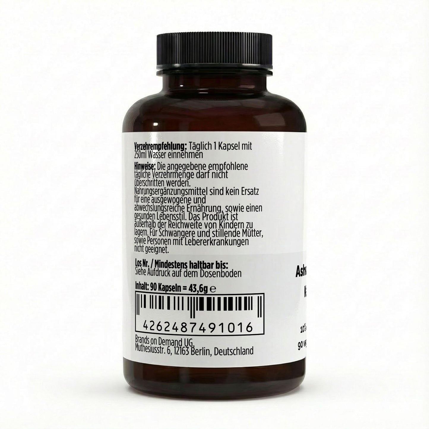 A&J Nutrition Ashwagandha 10% Withanolides – 90 Vegan Capsules – Product image 3