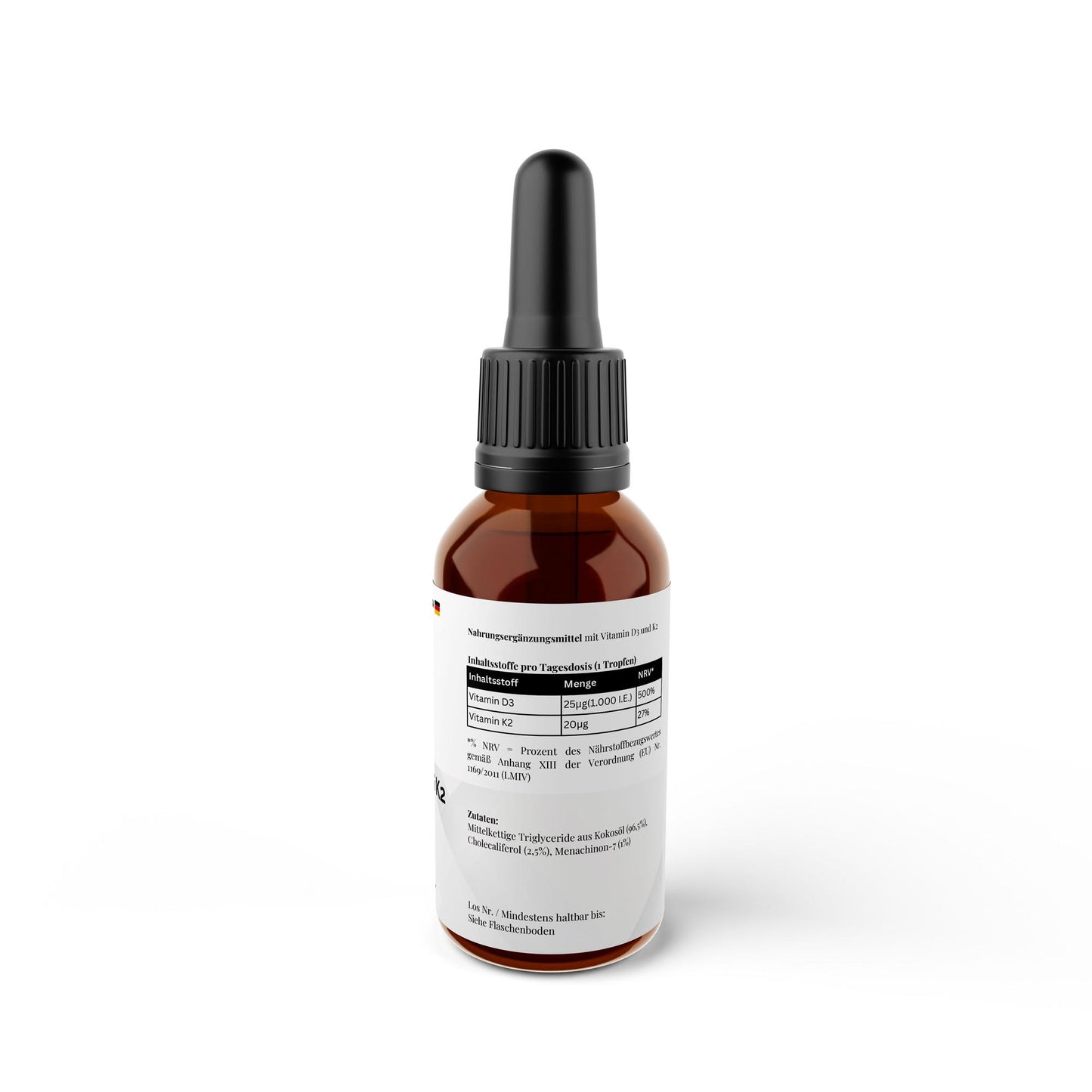 Vitamin D3 + K2 - 1.700 Tropfen (1.000 I.E.) - 50ml | A&J Premium Supplement