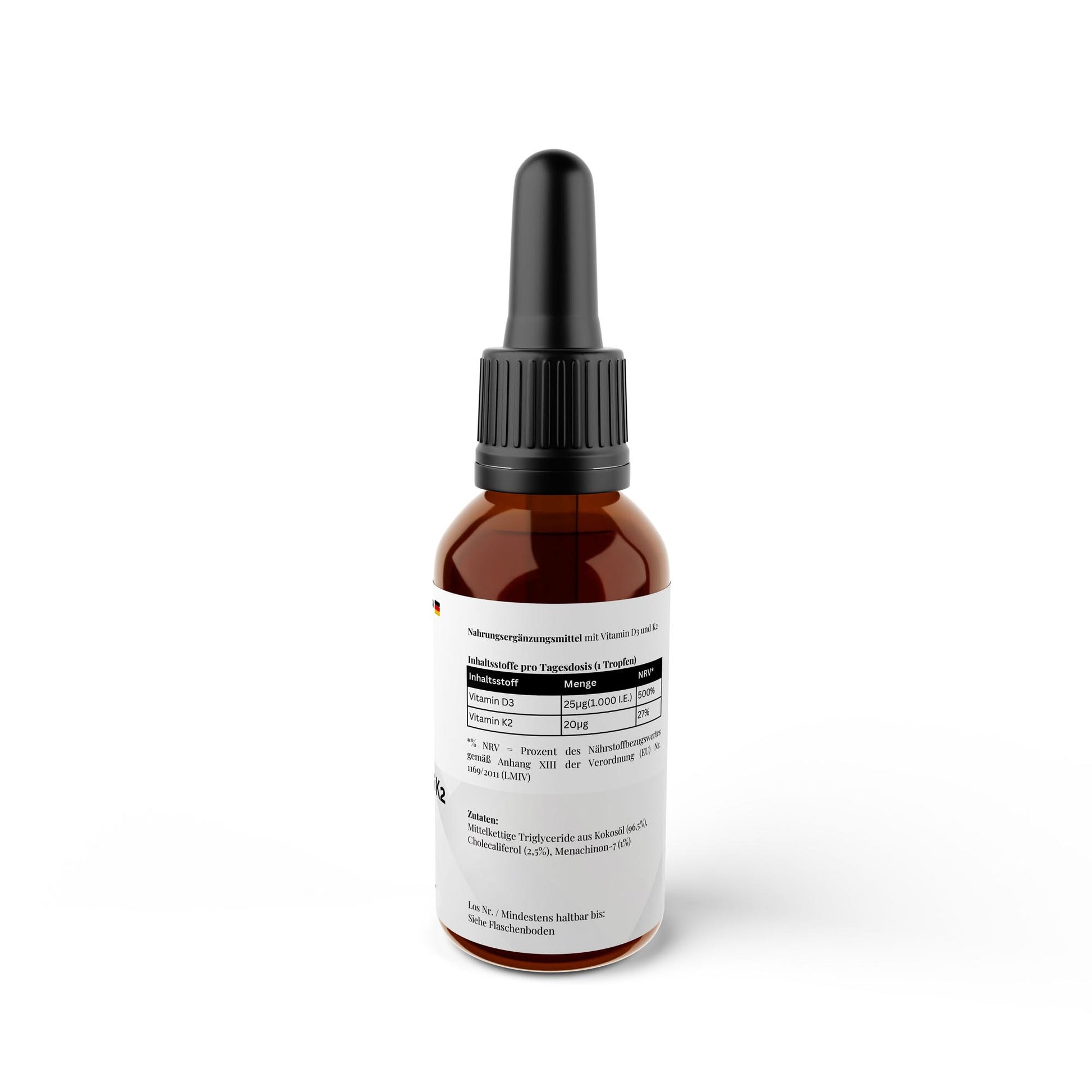 Vitamin D3 + K2 - 1.700 Tropfen (1.000 I.E.) - 50ml | A&J Premium Supplement