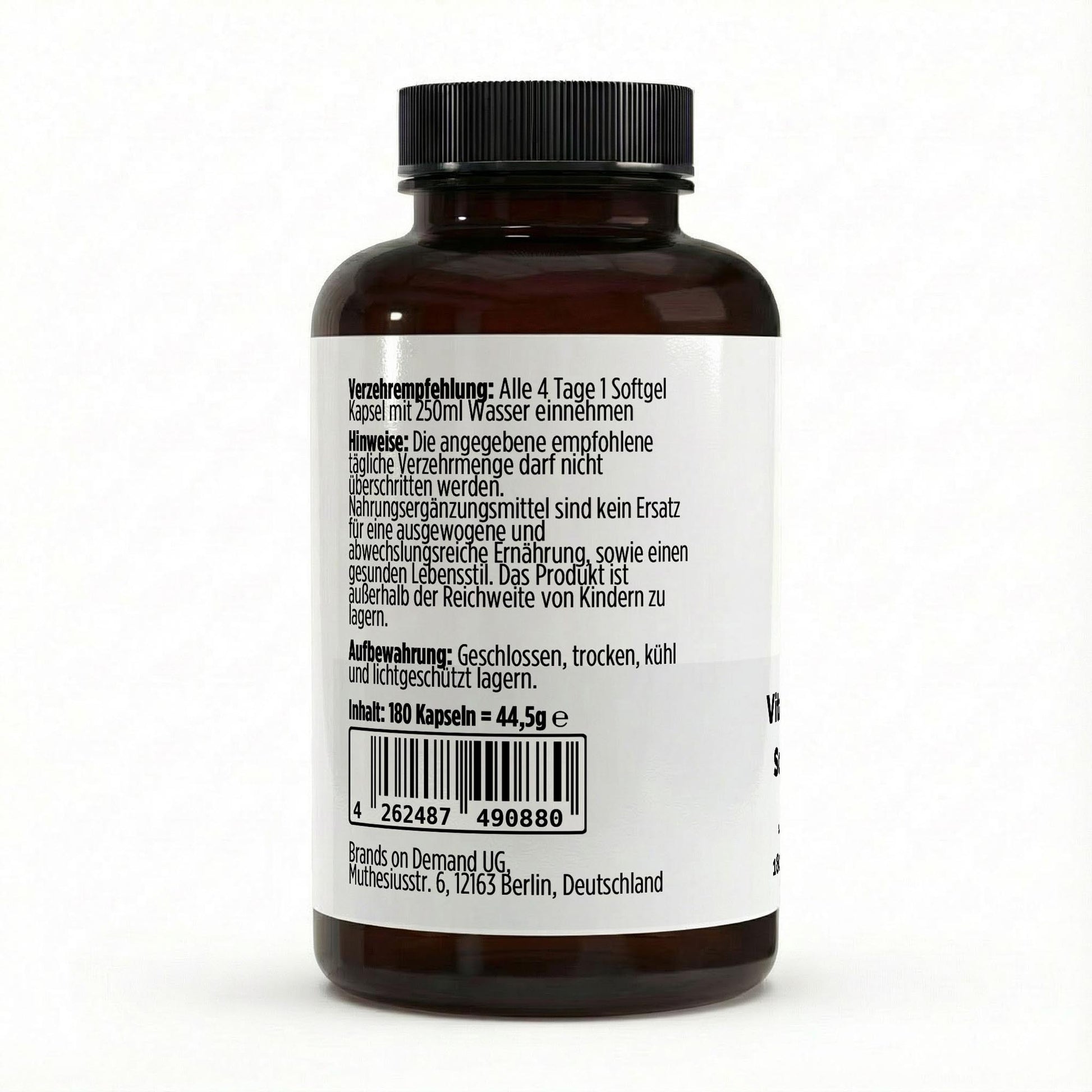 A&J Nutrition Vitamin D3 4.000 I.E. – 180 Softgels – Produktdetails