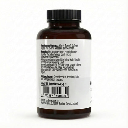 A&J Nutrition Vitamin D3 4.000 I.E. – 180 Softgels – Produktdetails
