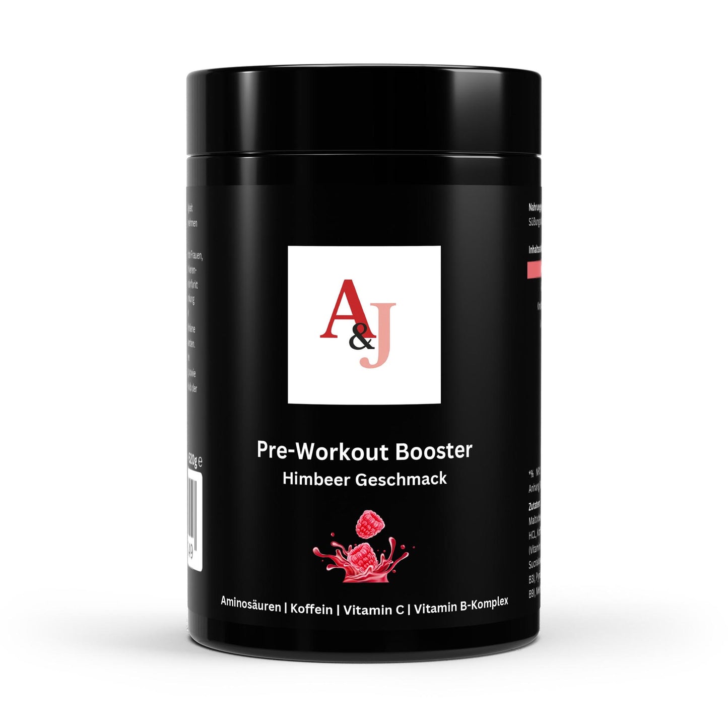 Pre-Workout Booster Himbeere - 520g | A&J Premium Supplement