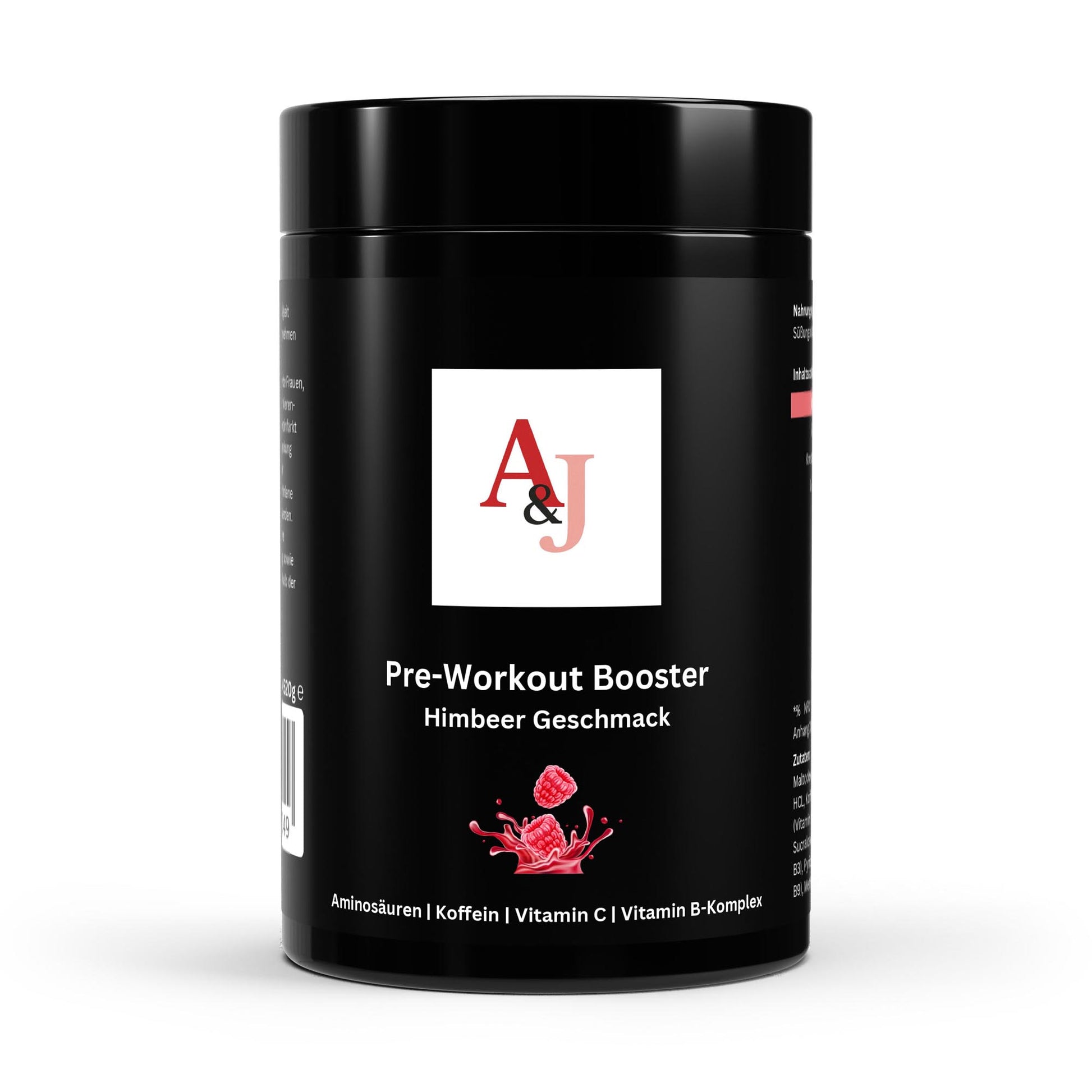 Pre-Workout Booster Himbeere - 520g | A&J Premium Supplement