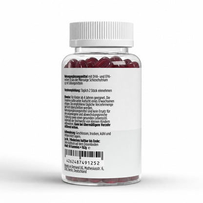 A&J Nutrition Kids Omega-3 Gummies Raspberry-Lemon – 60 Vegan Gummies – product details