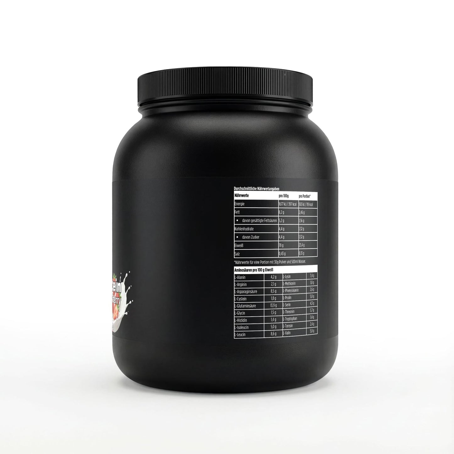 A&J Nutrition Whey Protein Erdbeere 1 kg – weitere Produktansicht