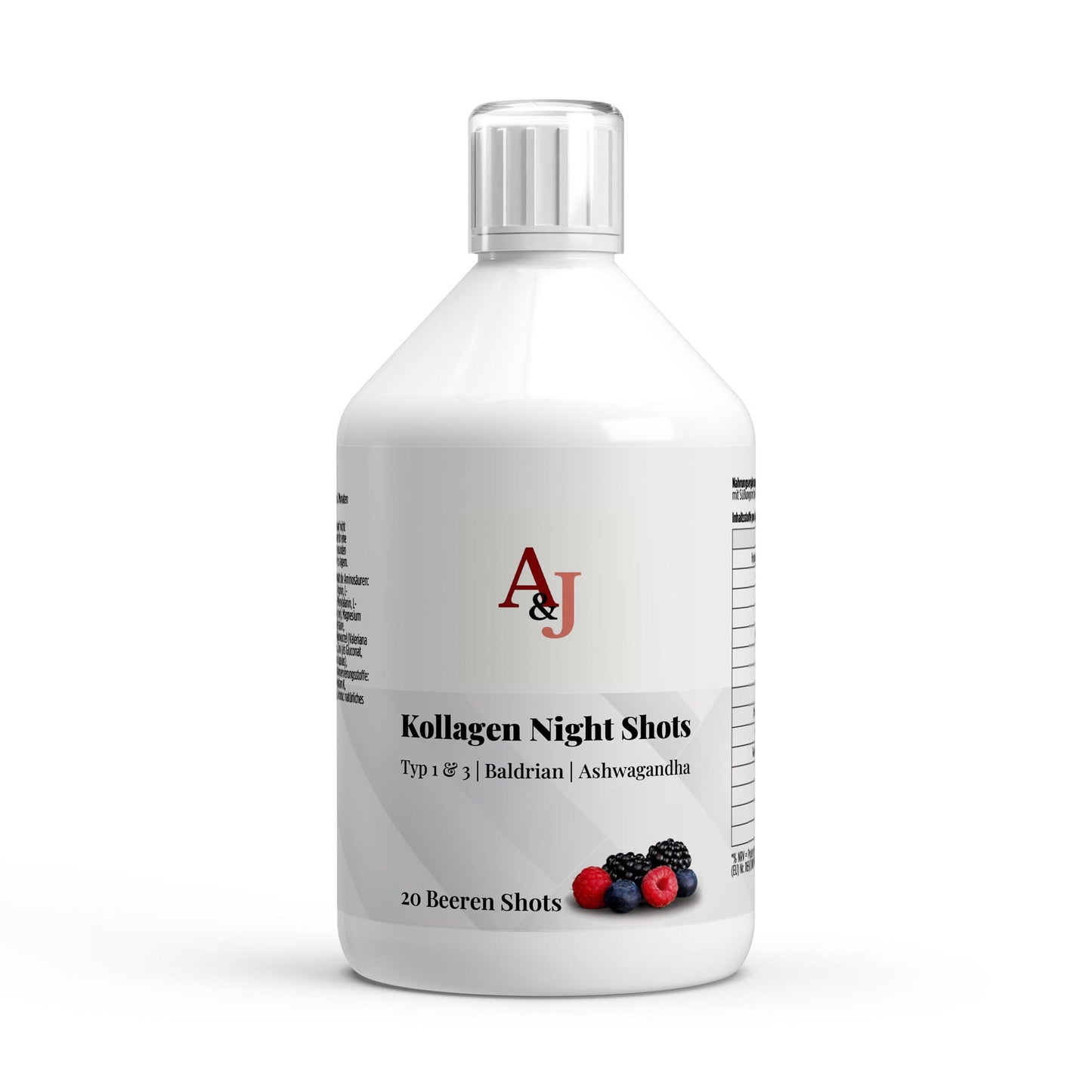 A&J Nutrition Collagen Night PLUS+ – Berry – 20 Shots – 500 ml – Product image 1