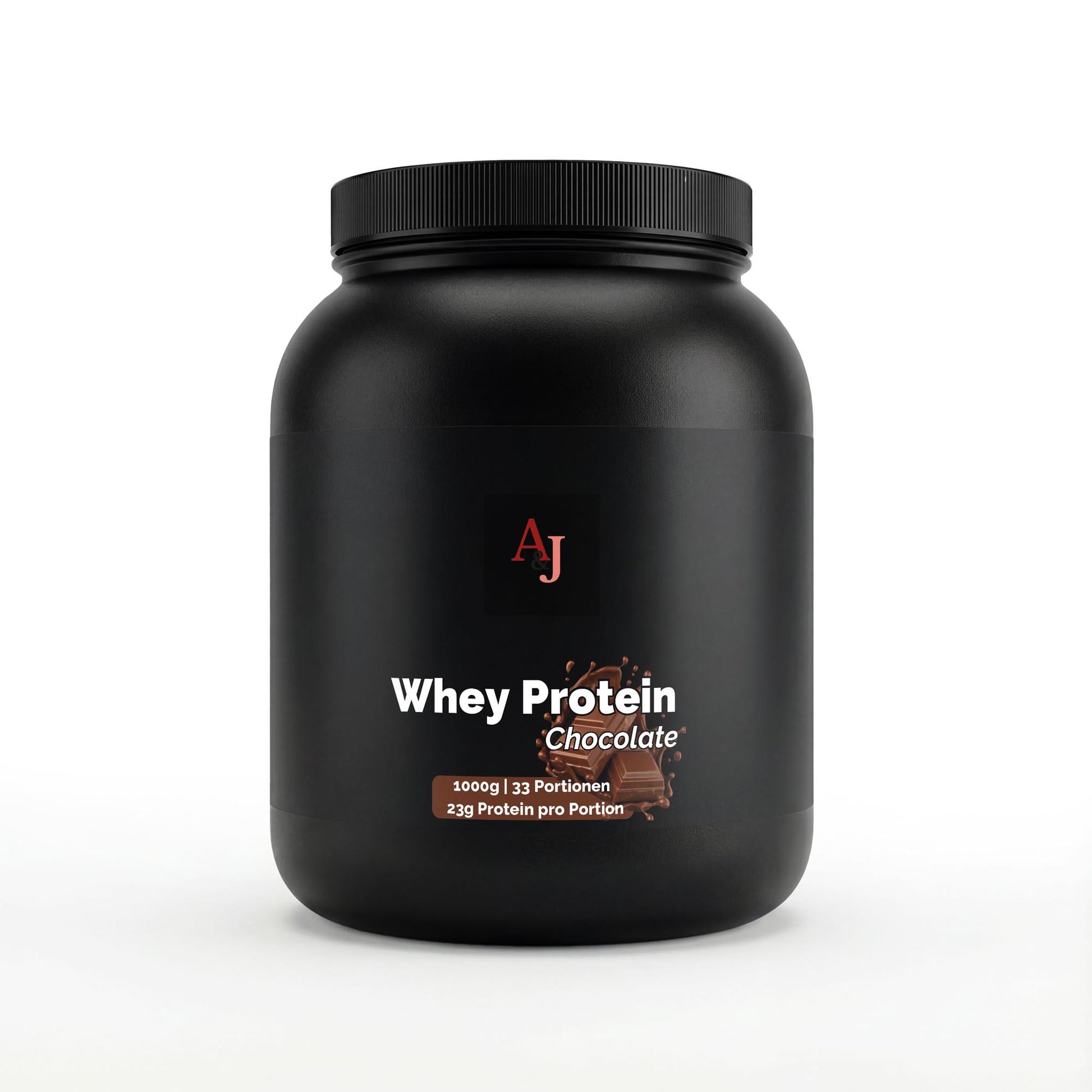 A&J Nutrition Premium Whey Protein Schokolade 1 kg – Produktansicht