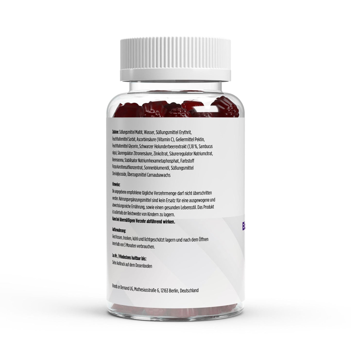 A&J Nutrition Elderberry + Vitamin C + Zinc Gummies – 60 Gummies – product details