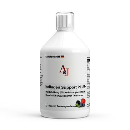 A&J Nutrition Collagen Support PLUS+ – Wild Berry – 33 Shots – 500 ml – Product image 1