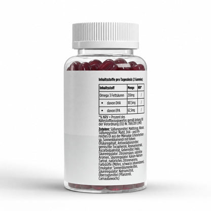 A&J Nutrition Kids Omega-3 Gummies Raspberry-Lemon – 60 Vegan Gummies – additional product view