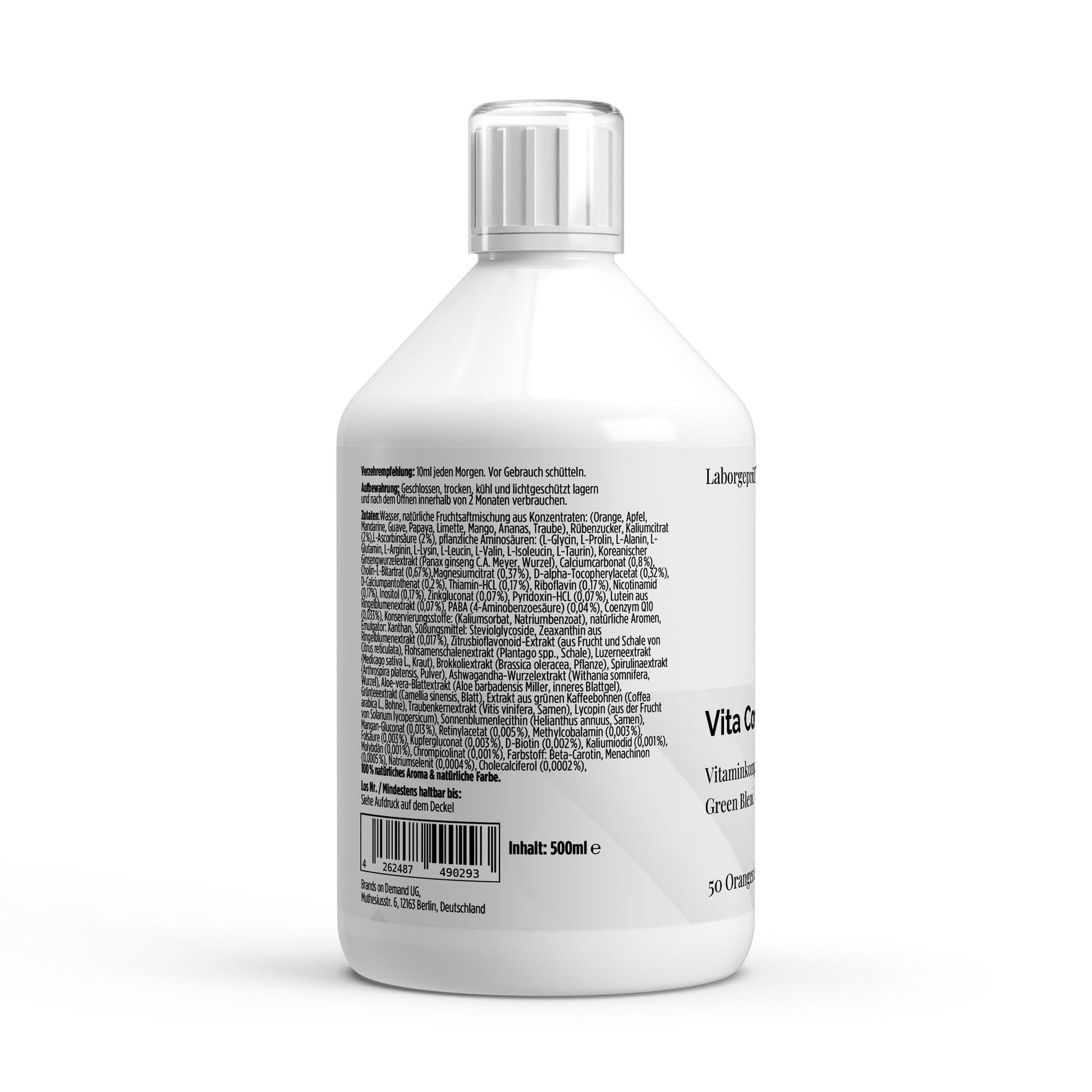 A&J Nutrition Vita Complete PLUS+ – 50 vegane Shots – 500 ml – Produktdetails