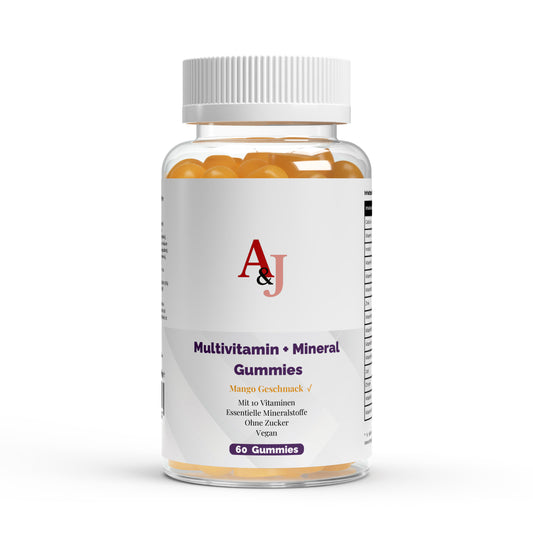 Multivitamin + Mineral Gummies Mango Geschmack- 60 Stk. | A&J Premium Supplement