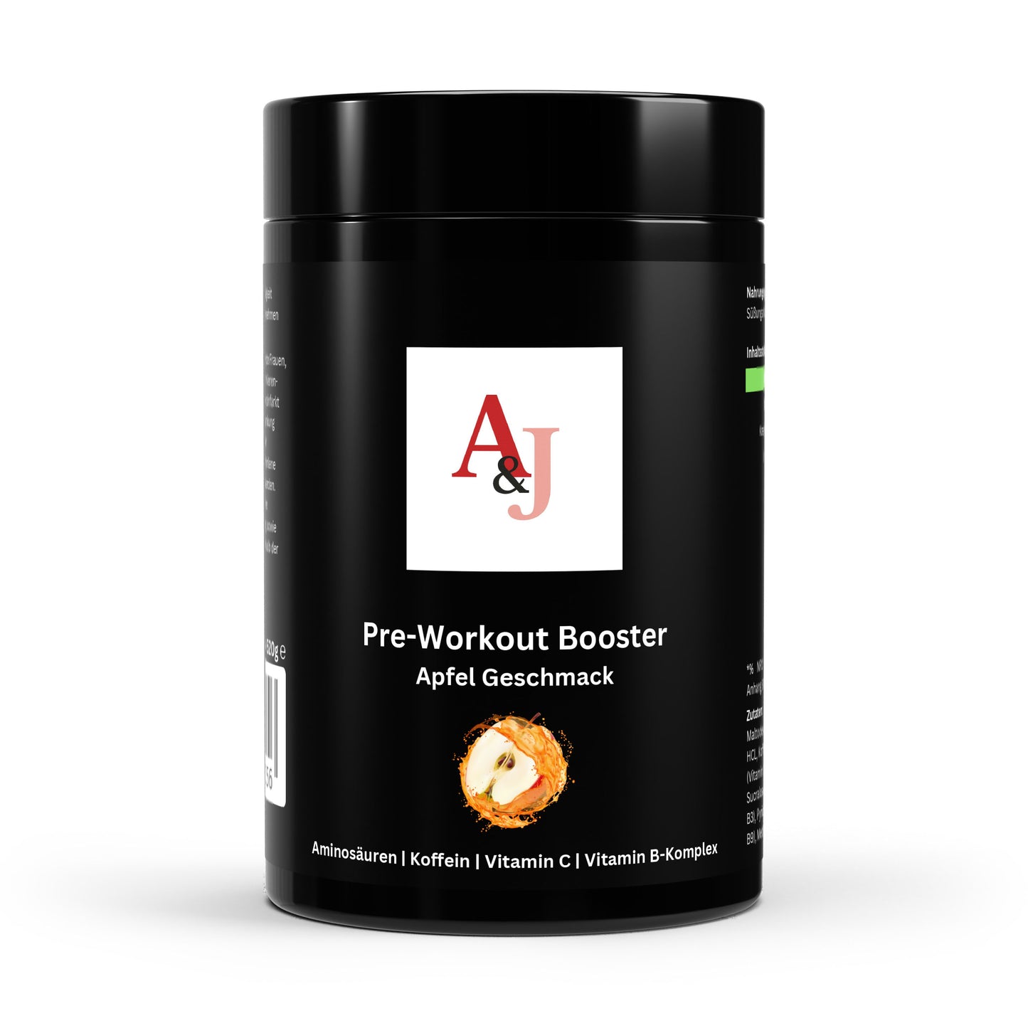 Pre-Workout Booster Apfel - 520g | A&J Premium Supplement