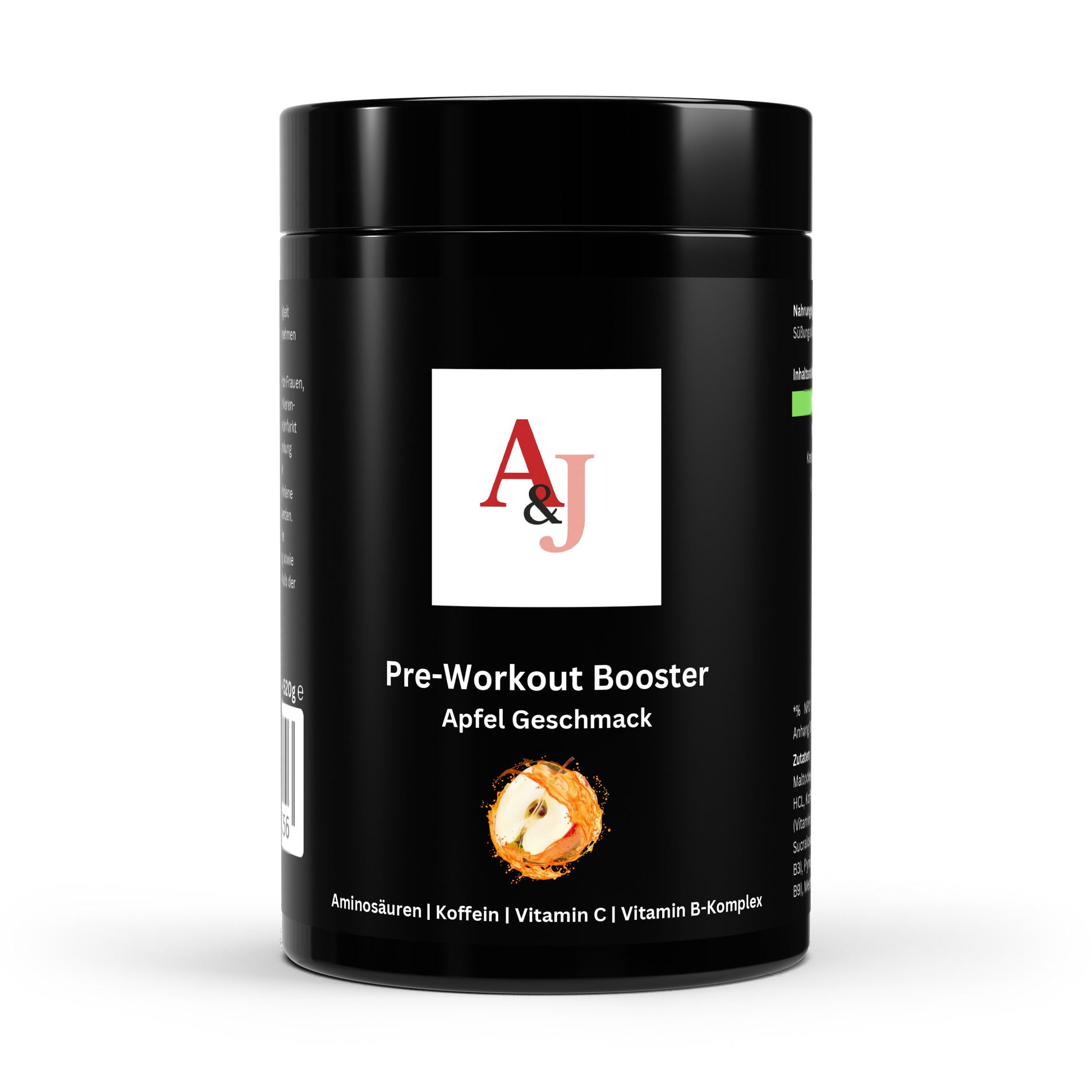 Pre-Workout Booster Apfel - 520g | A&J Premium Supplement