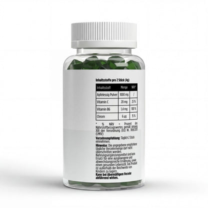 A&J Nutrition Apfelessig + Vitamin C, B6 & Chrom Gummies – Apfel – 60 Stück – Produktbild 3