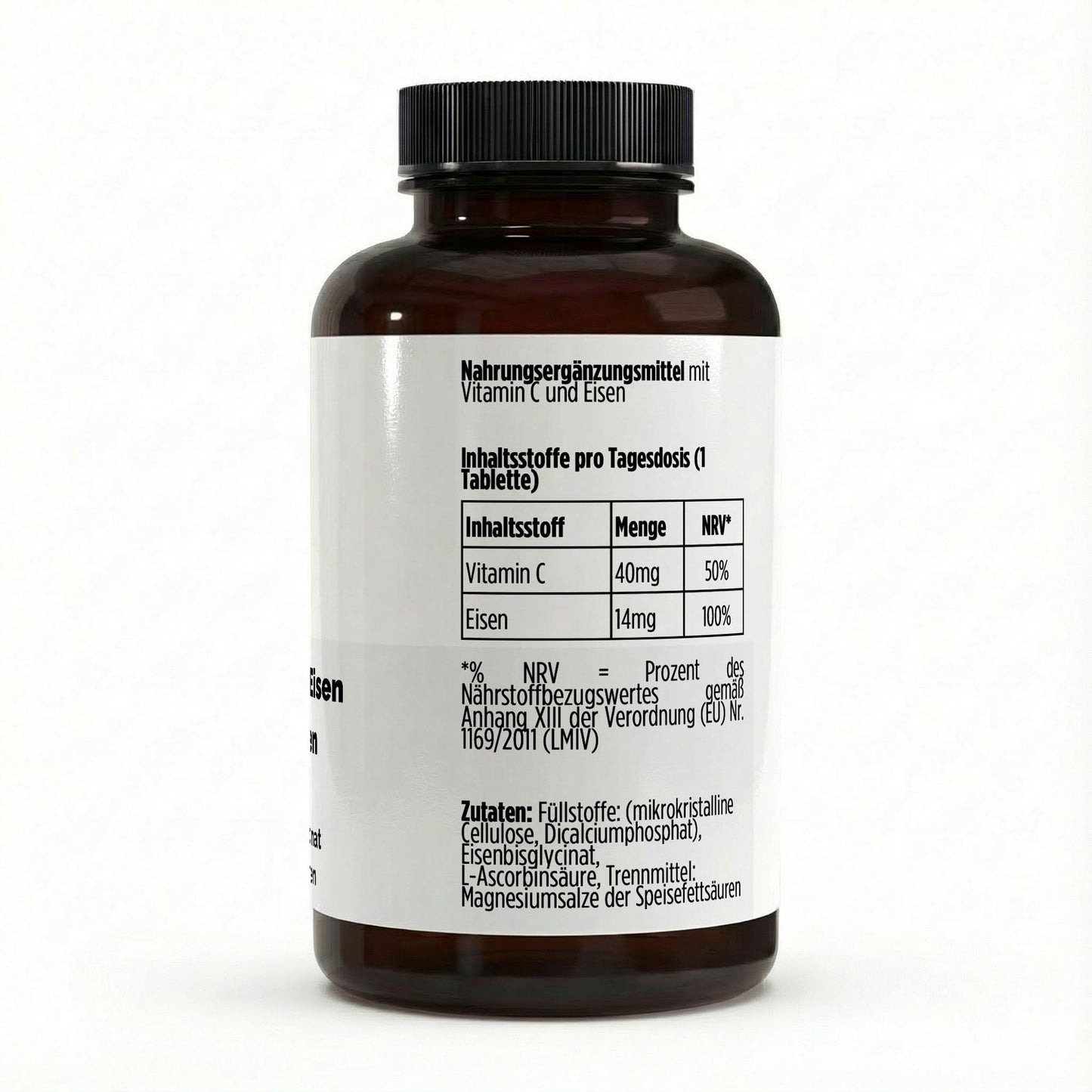 A&J Nutrition Iron + Vitamin C – 120 Vegan Tablets – additional product view