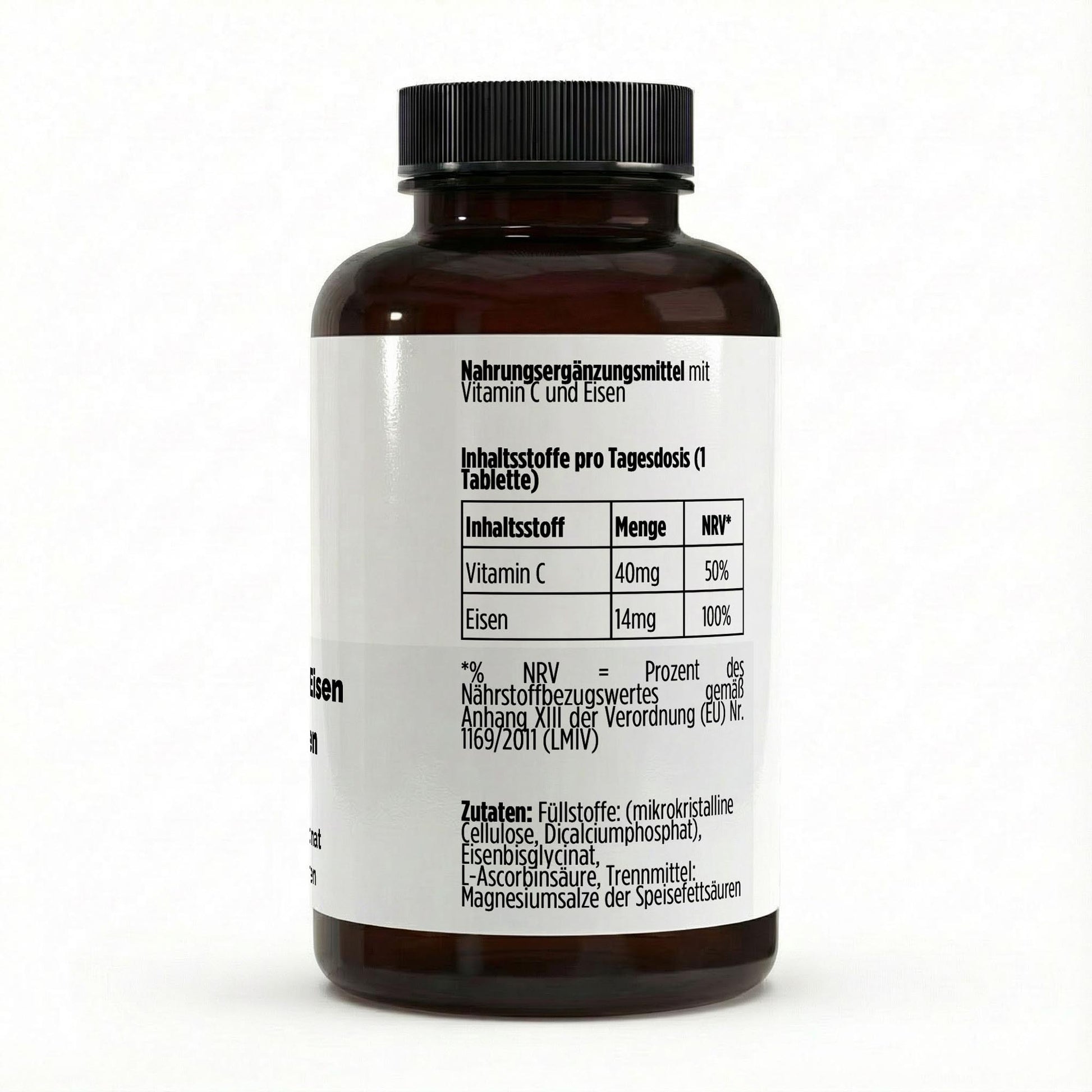 A&J Nutrition Iron + Vitamin C – 120 Vegan Tablets – additional product view