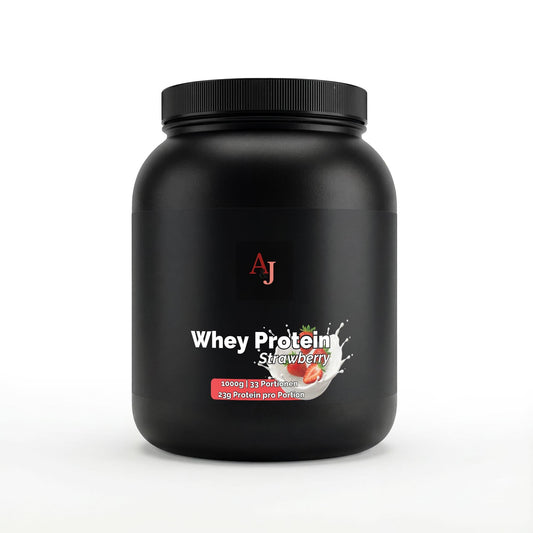 A&J Nutrition Strawberry Whey Protein 1 kg – product view