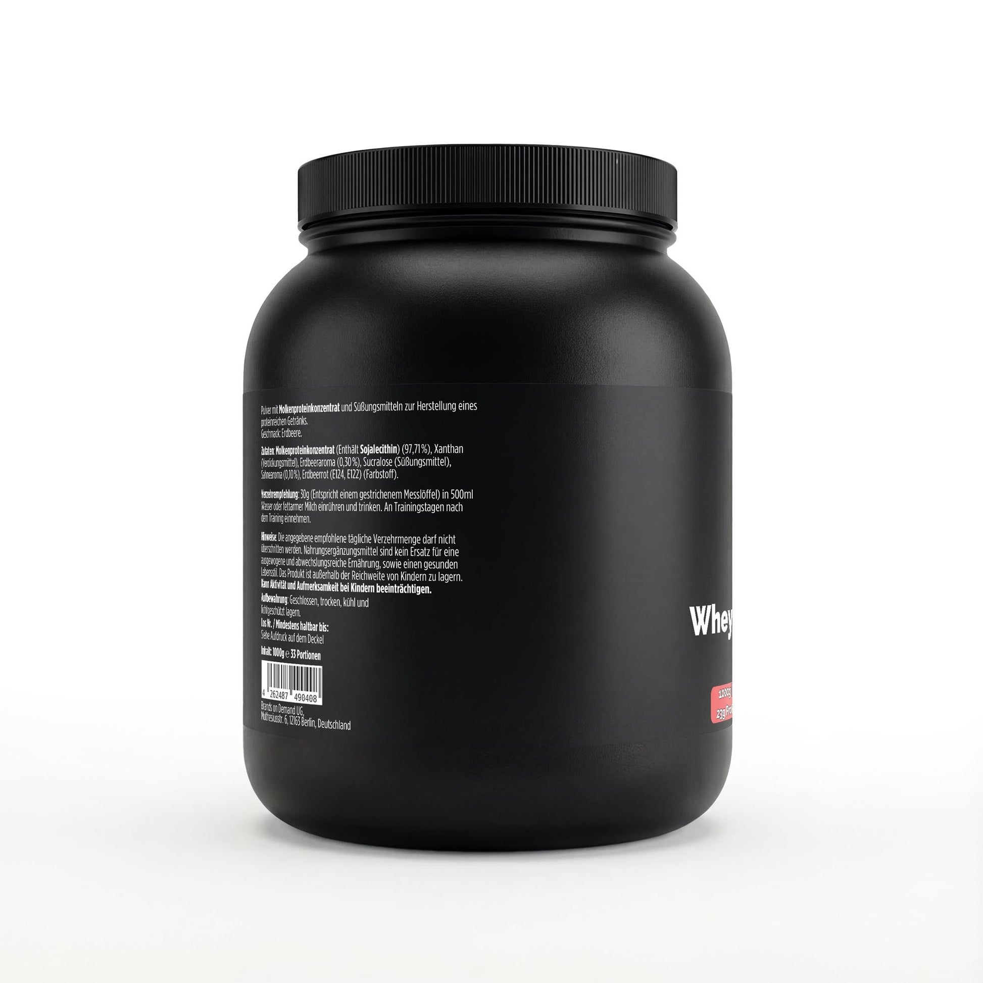 A&J Nutrition Whey Protein Erdbeere 1 kg – Produktdetails