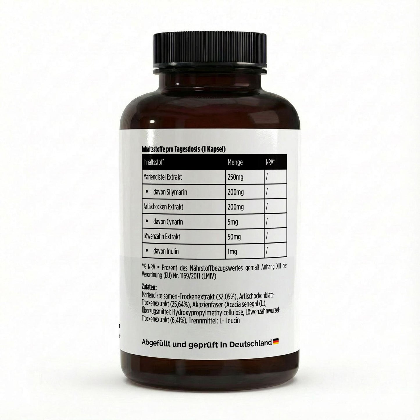 A&J Nutrition Mariendistel + Artischocke + Löwenzahn Komplex – 120 Kapseln – Produktbild 2