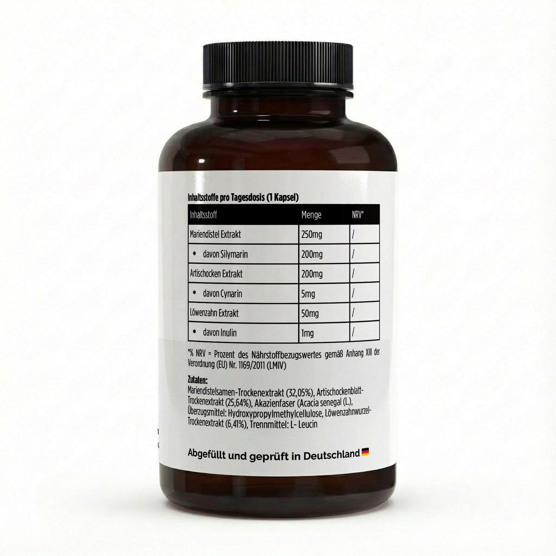 A&J Nutrition Mariendistel + Artischocke + Löwenzahn Komplex – 120 Kapseln – Produktbild 2