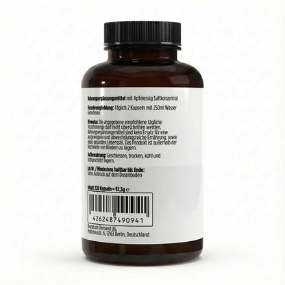 A&J Nutrition Apfelessig Extrakt – 600 mg pro Kapsel – 120 vegane Kapseln – Produktbild 3